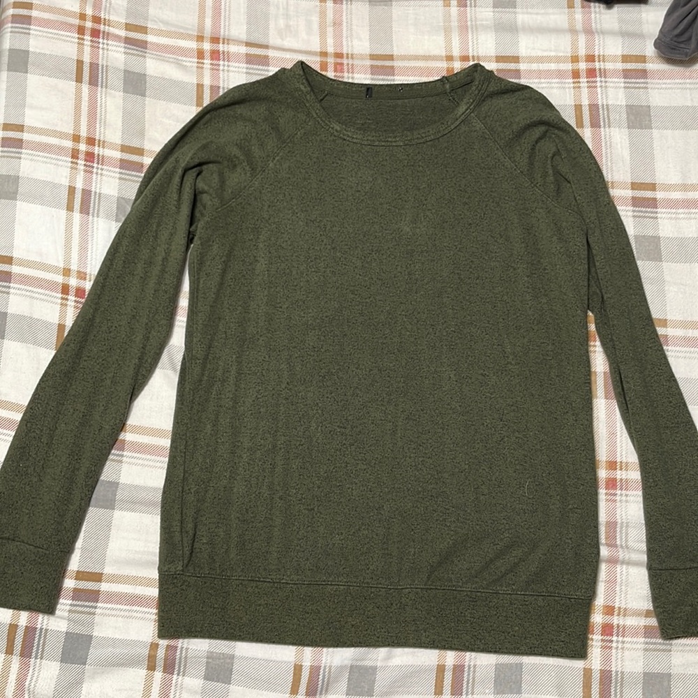 Large olive green long sleeve
